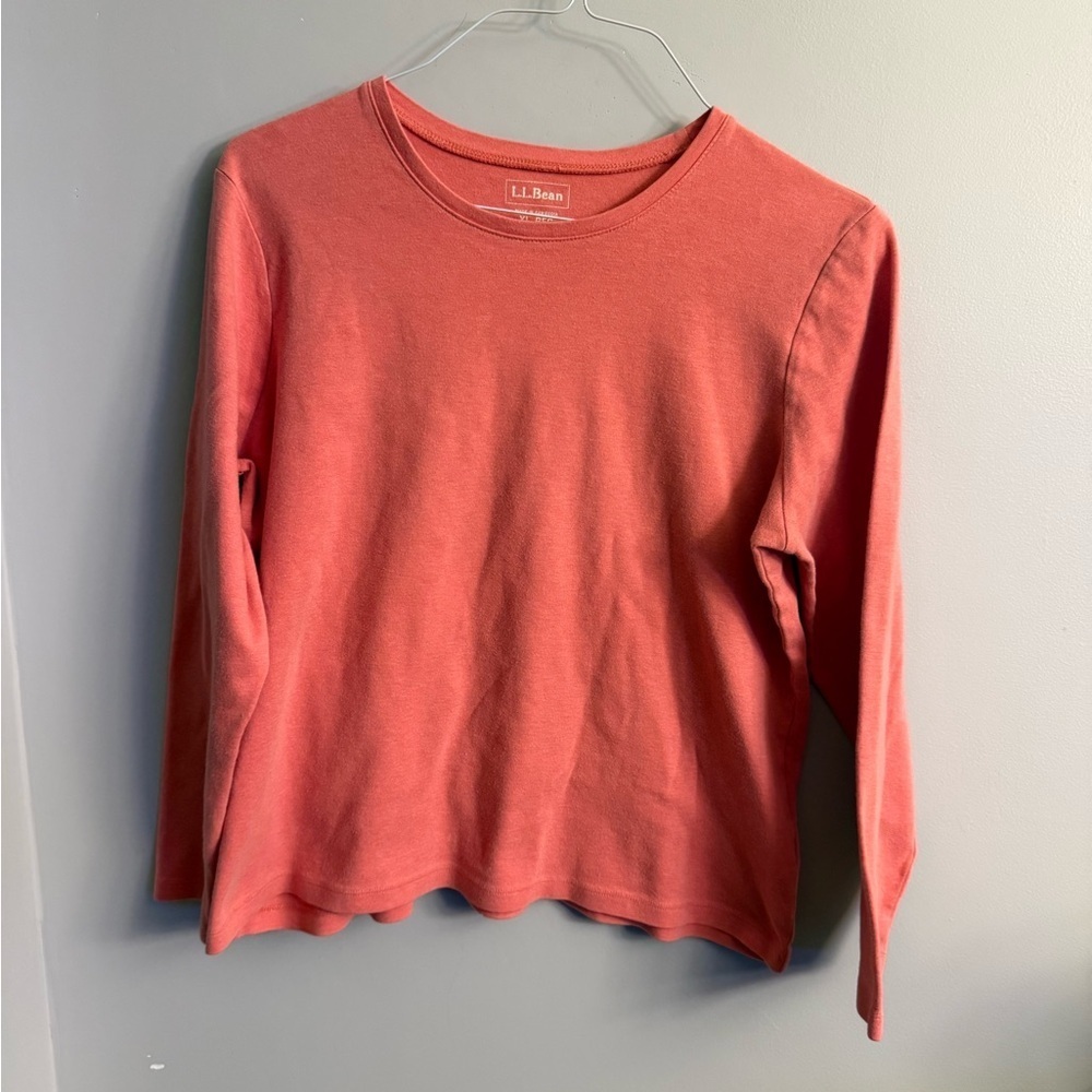 L.L. Bean Coral XL Long Sleeve Top
